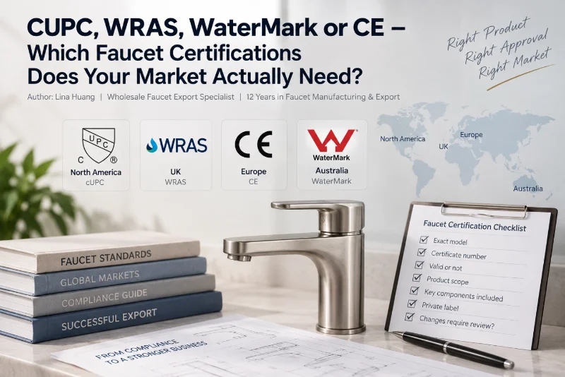 CUPC, WRAS, WaterMark или CE — какие сертификаты кранов действительно нужны вашему рынку?